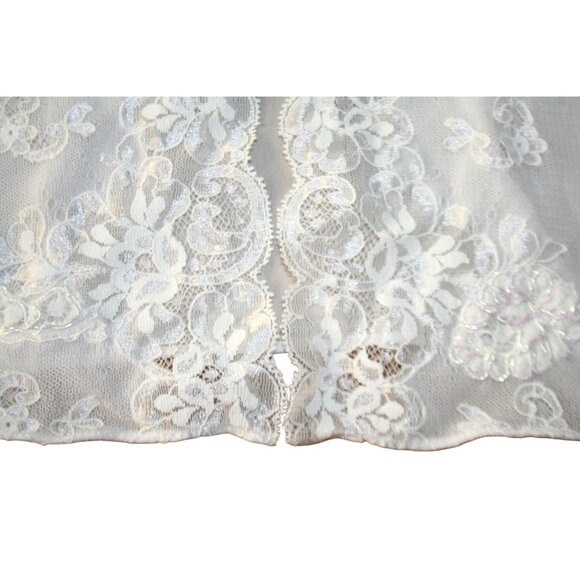 Victorias Secret Gold Label Lace Kimono Robe Womens M Bridal Wedding Romantic - Picture 6 of 8